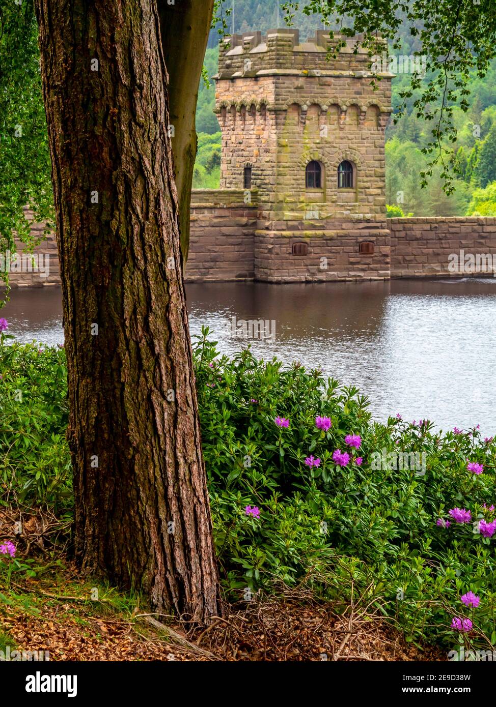 Le barrage Derwent sur la rivière Derwent dans le pic Parc national de district Derbyshire Angleterre Royaume-Uni construit entre 1902 et 1916 Banque D'Images