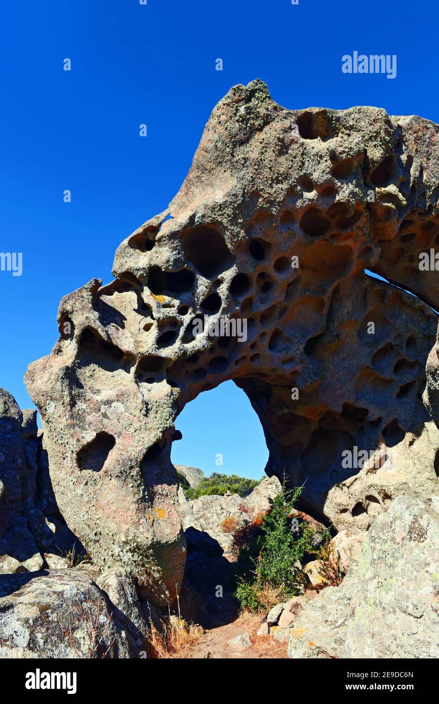 Roches érodées dans la région de Grosseto, France, Corse, Sartene Banque D'Images