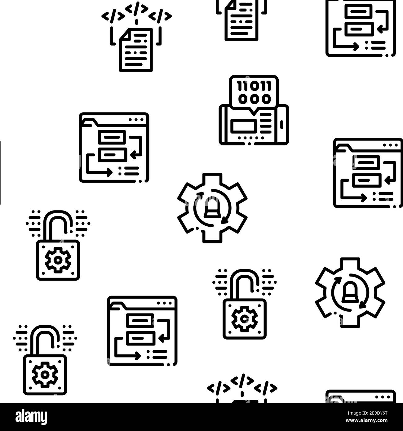 Test et analyse de logiciel vecteur de répétition sans couture Illustration de Vecteur