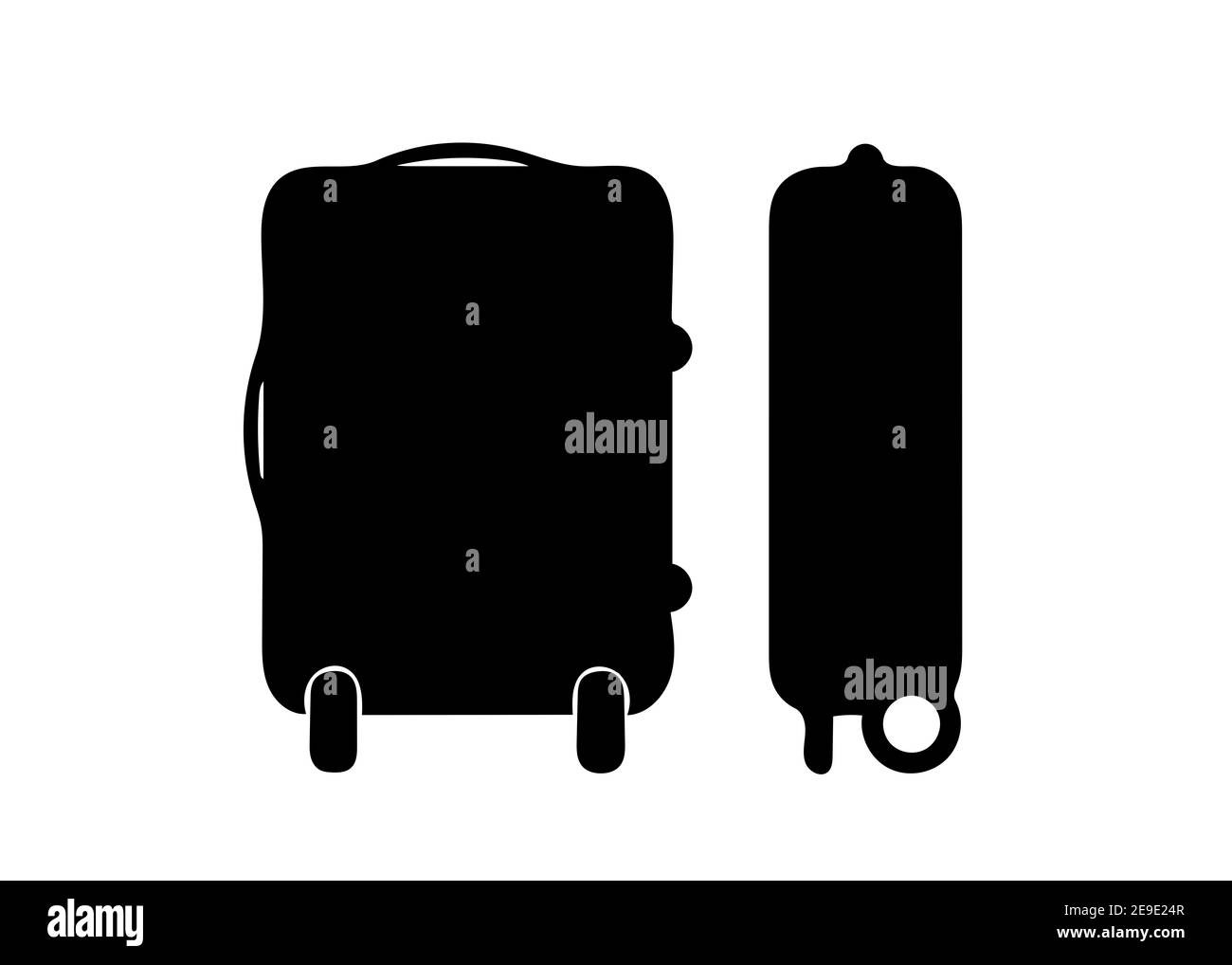 Illustration de l'icône de valise, valise de voyage. Banque D'Images