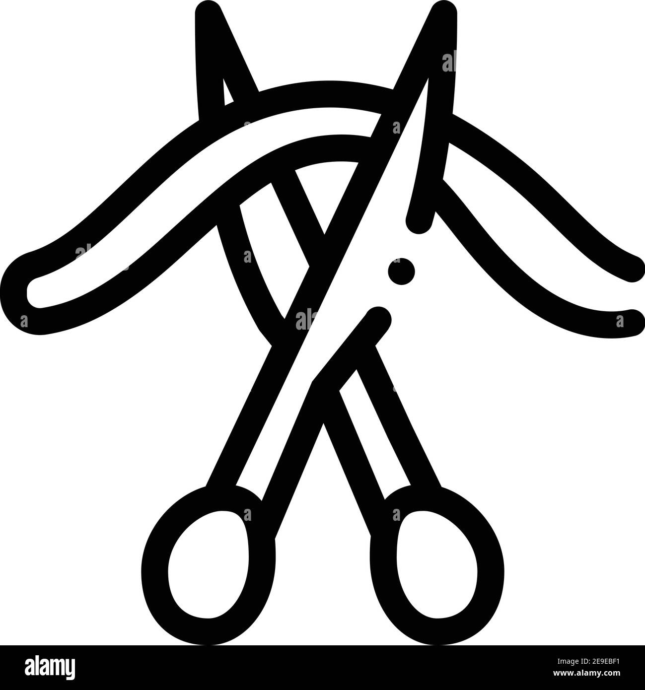 coupe cordon ombilical noir icône illustration vectorielle Illustration de Vecteur