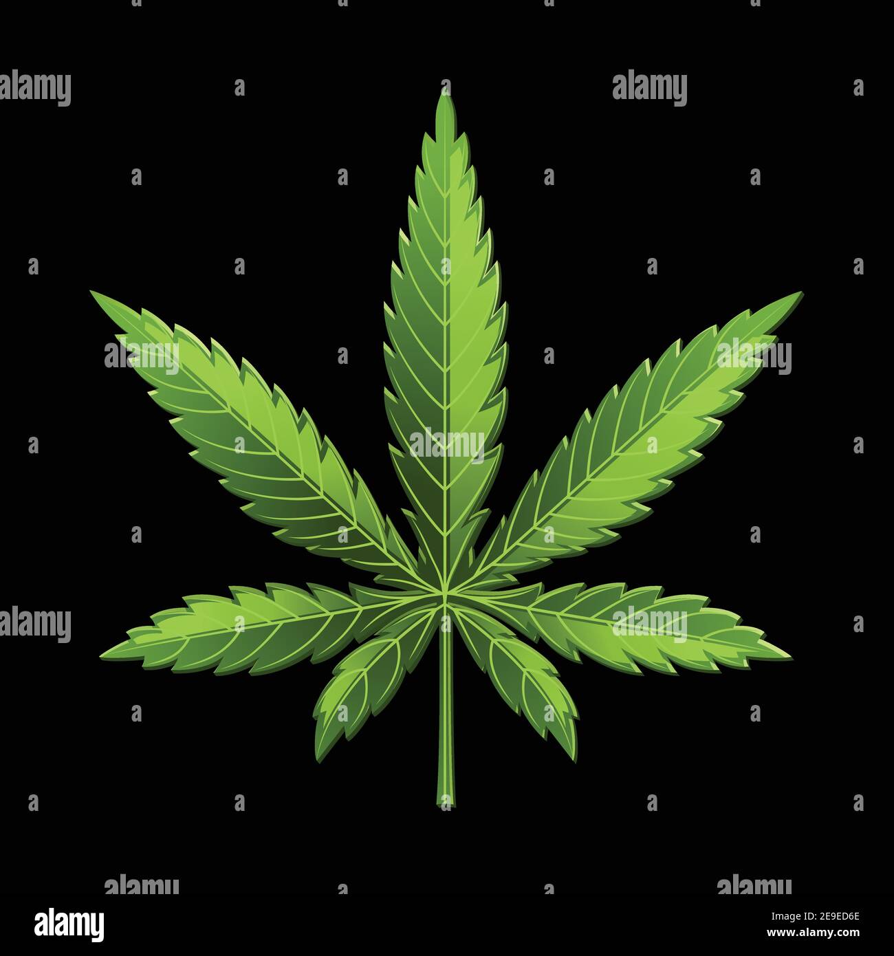 Icône de la feuille de marijuana ou de la feuille de cannabis Illustration de Vecteur