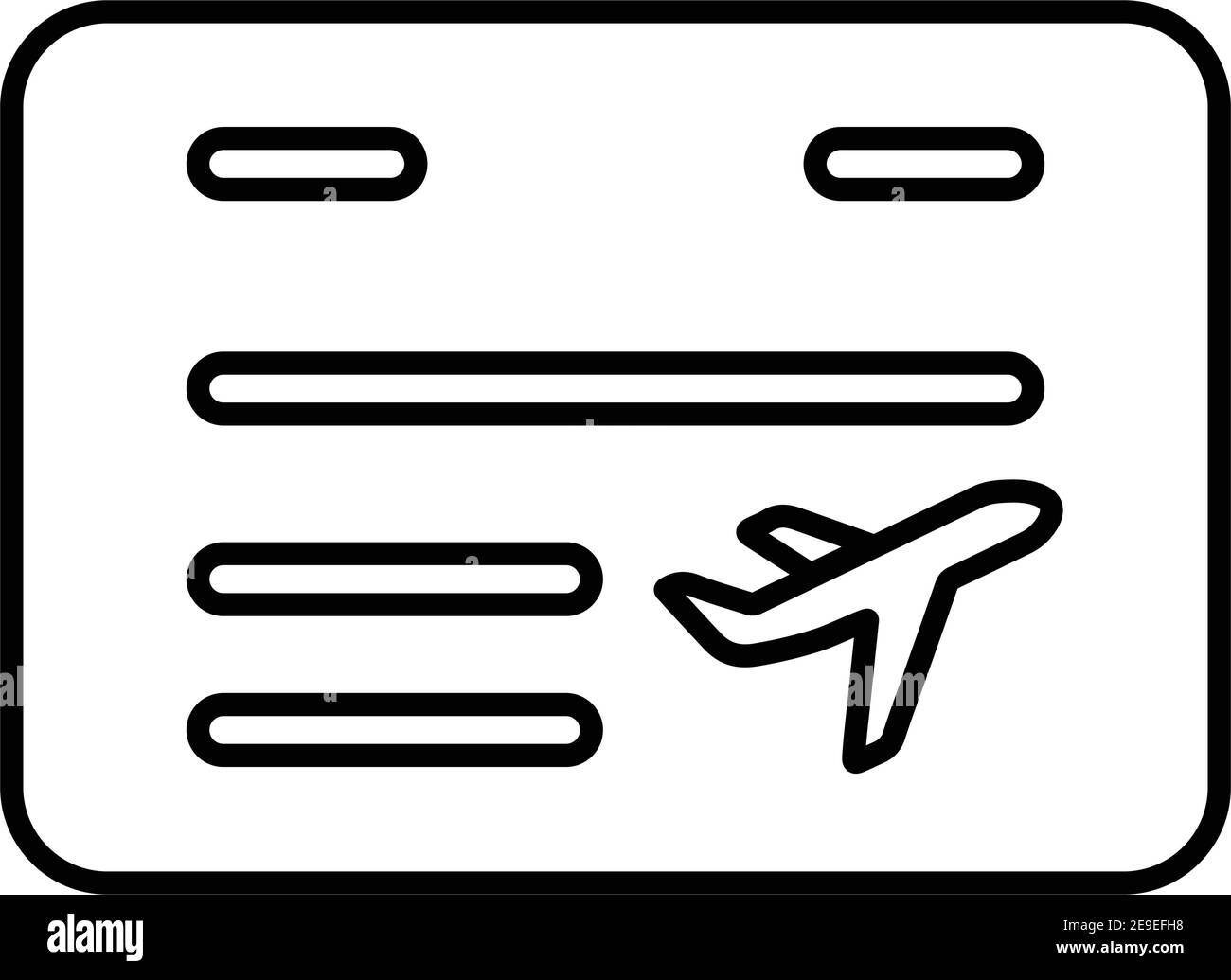Voyage, icône billet d'avion. Design élégant et vecteur entièrement modifiable pour une utilisation commerciale, des fichiers imprimés et des présentations, des supports promotionnels, du Web ou Illustration de Vecteur