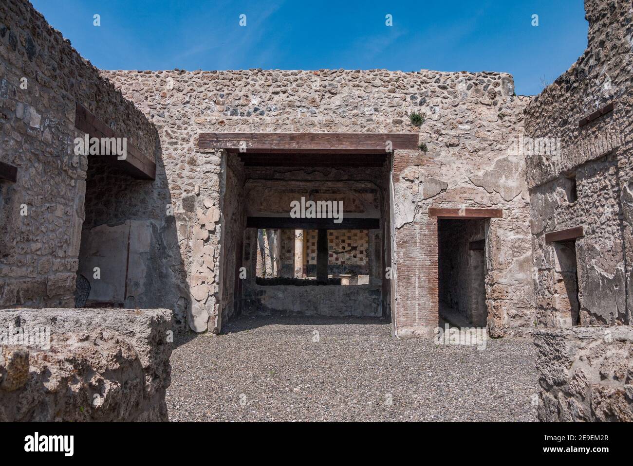 Pompéi, une ancienne ville près de Naples, en Italie, enterrée sous des cendres volcaniques dans l'éruption du Vésuve dans l'AD79., largement préservée sous les cendres Banque D'Images