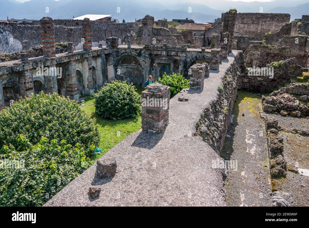 Pompéi, une ancienne ville près de Naples, en Italie, enterrée sous des cendres volcaniques dans l'éruption du Vésuve dans l'AD79., largement préservée sous les cendres Banque D'Images