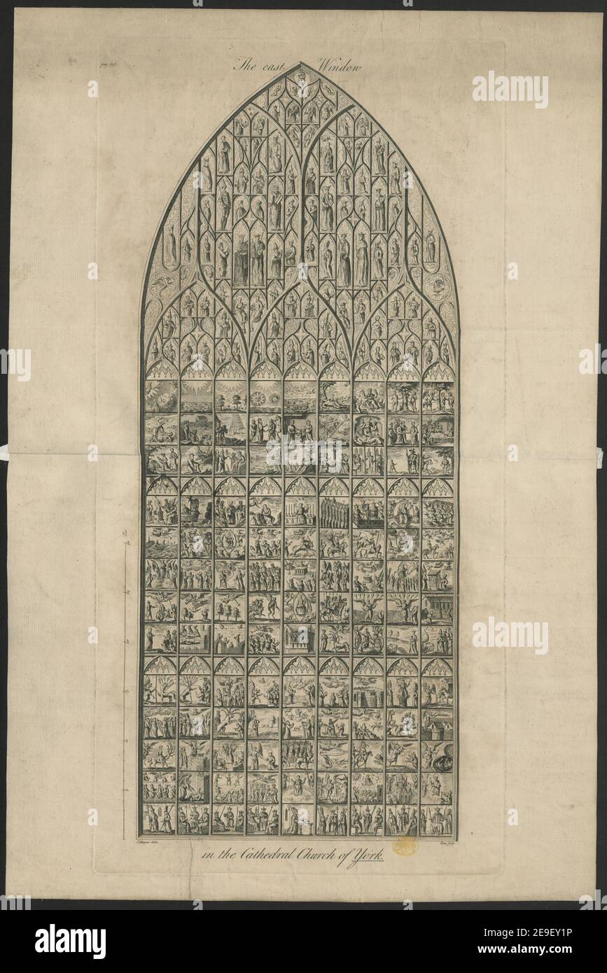 La fenêtre est dans l'église de la cathédrale de York. Auteur Toms, W. H. 45.7.x. Editeur: [Éditeur non identifié] Date de publication: [Vers 1740-1760] Type d'article: 1 imprimé Moyen: Gravure Dimensions: Platemark 71.1 x 34.7 cm, sur feuille 75.8 x 50 cm ancien propriétaire: George III, Roi de Grande-Bretagne, 1738-1820 Banque D'Images