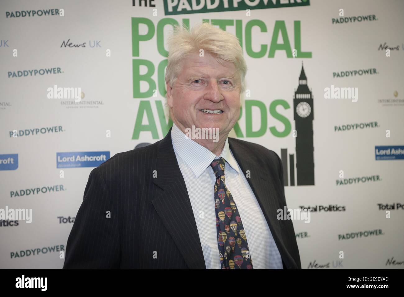 Stanley Johnson, père de Boris, au Paddy Power Political Book Awards 2014 qui a eu lieu au BFI IMAX Center Banque D'Images
