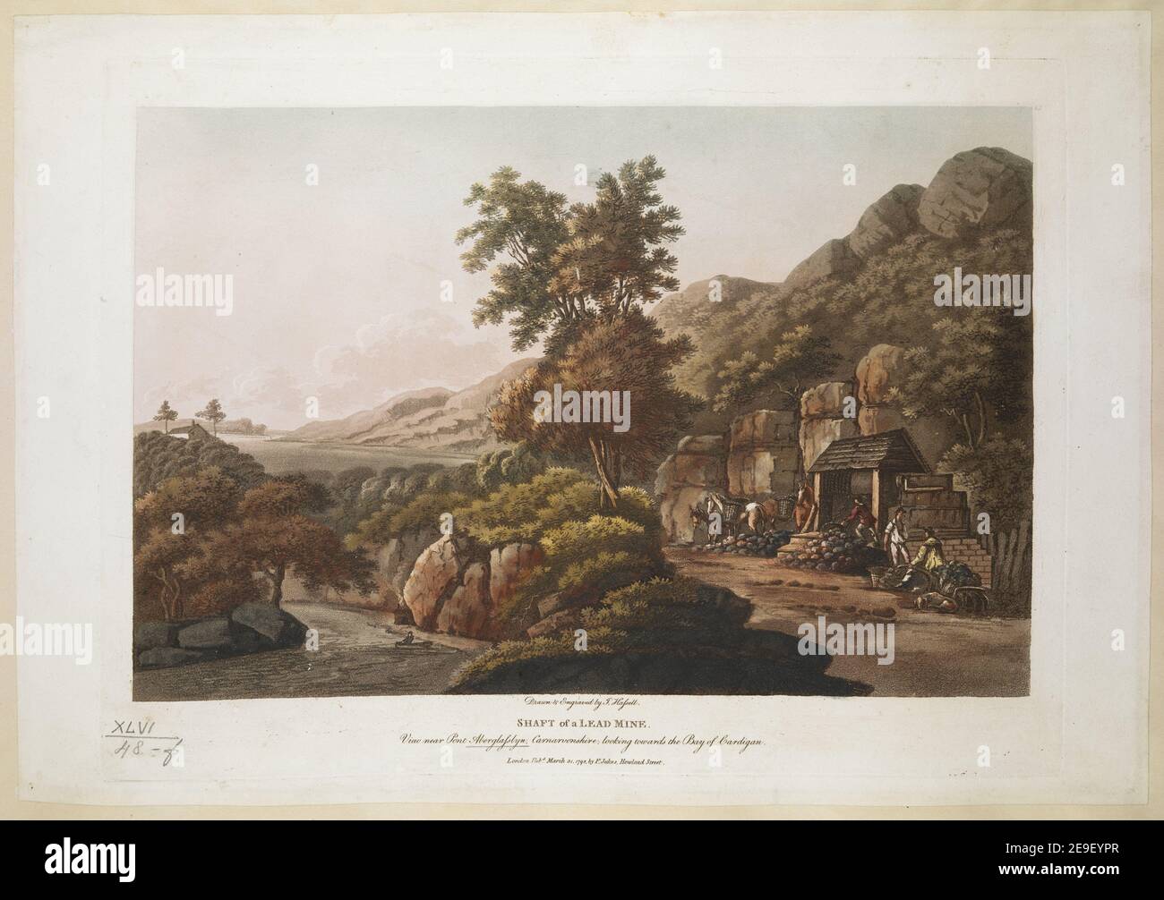 ARBRE d'une MINE DE PLOMB auteur Hassell, J. 46.48.F. Lieu de publication: London Éditeur: Pubd Mars 31 1798 par F. Jukes, Howland Street., Date de publication: [Mars 31 1798] Type d'article: 1 imprimé milieu: Aquatinte et gravure avec coloration à la main Dimensions: Platemark 26 x 35 cm, sur feuille 28.8 x 41.4 cm ancien propriétaire: George III, roi de Grande-Bretagne, 1738-1820 Banque D'Images