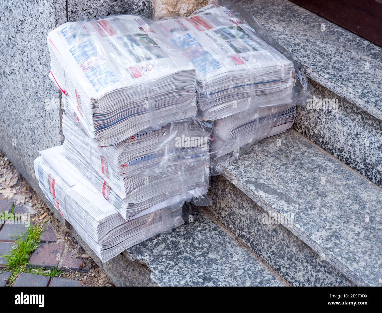 Journaux pour l'éditeur de journaux Banque D'Images