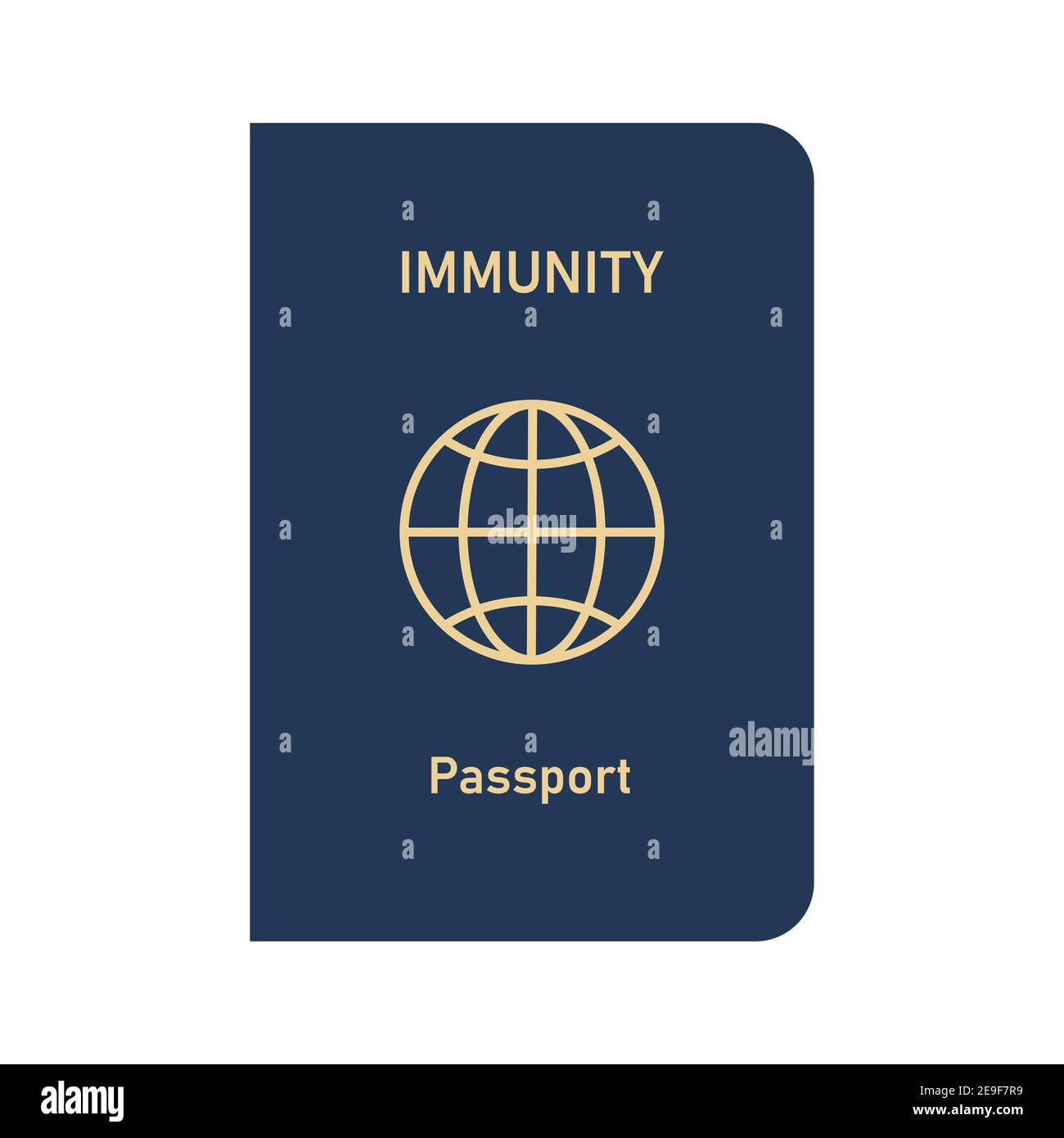 Passeport d'immunité ou passeport de vaccin pour voyager pendant une pandémie de coronavirus. Illustration de Vecteur
