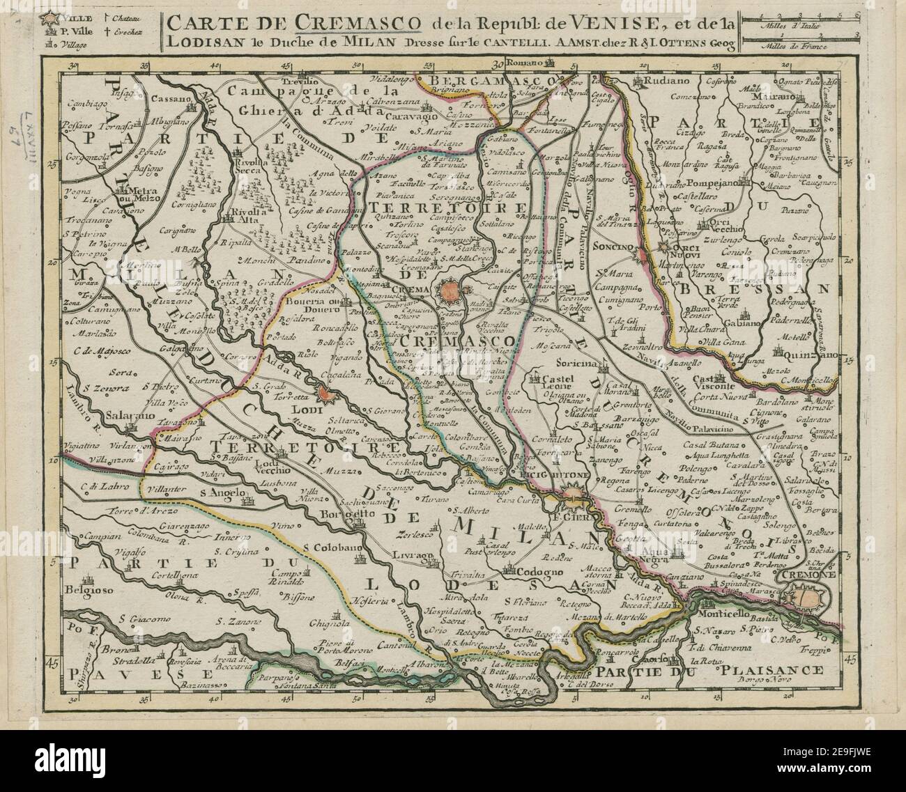 Carte De Cremasco De La Republique De Venise Et De La Lodisan Le Duche De Milan Informations Cartographiques Titre Carte De Cremasco De La Republique De Venise Et De La Lodisan Le