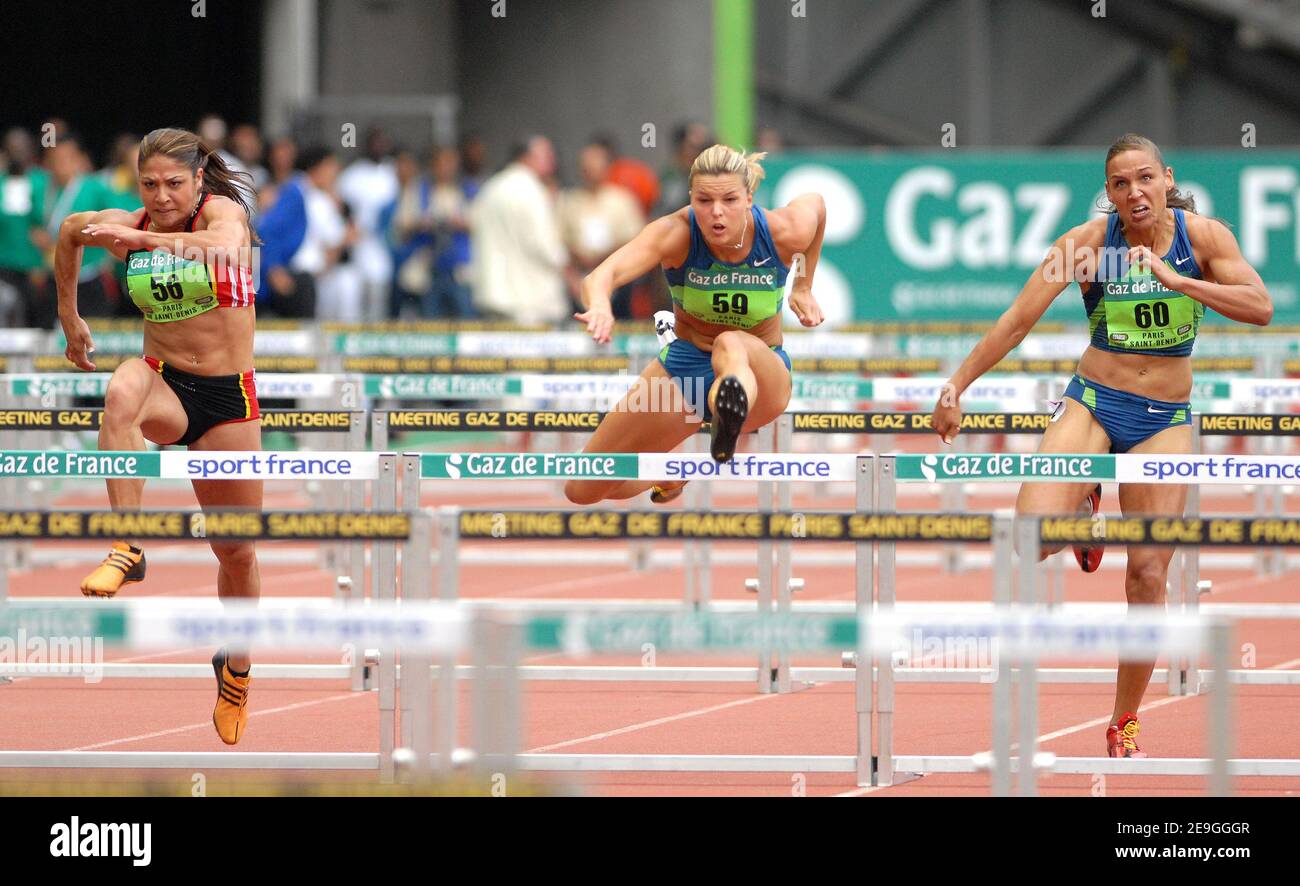 Susanna Kallur, de Suède, participe à la compétition des femmes de 100m