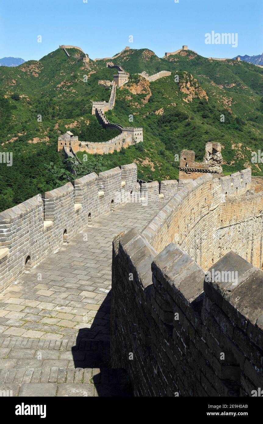 La Grande Muraille de Chine photographiée le 21 août 2006. Photo de Nicolas Gouhier/ABACAPRESS.COM Banque D'Images