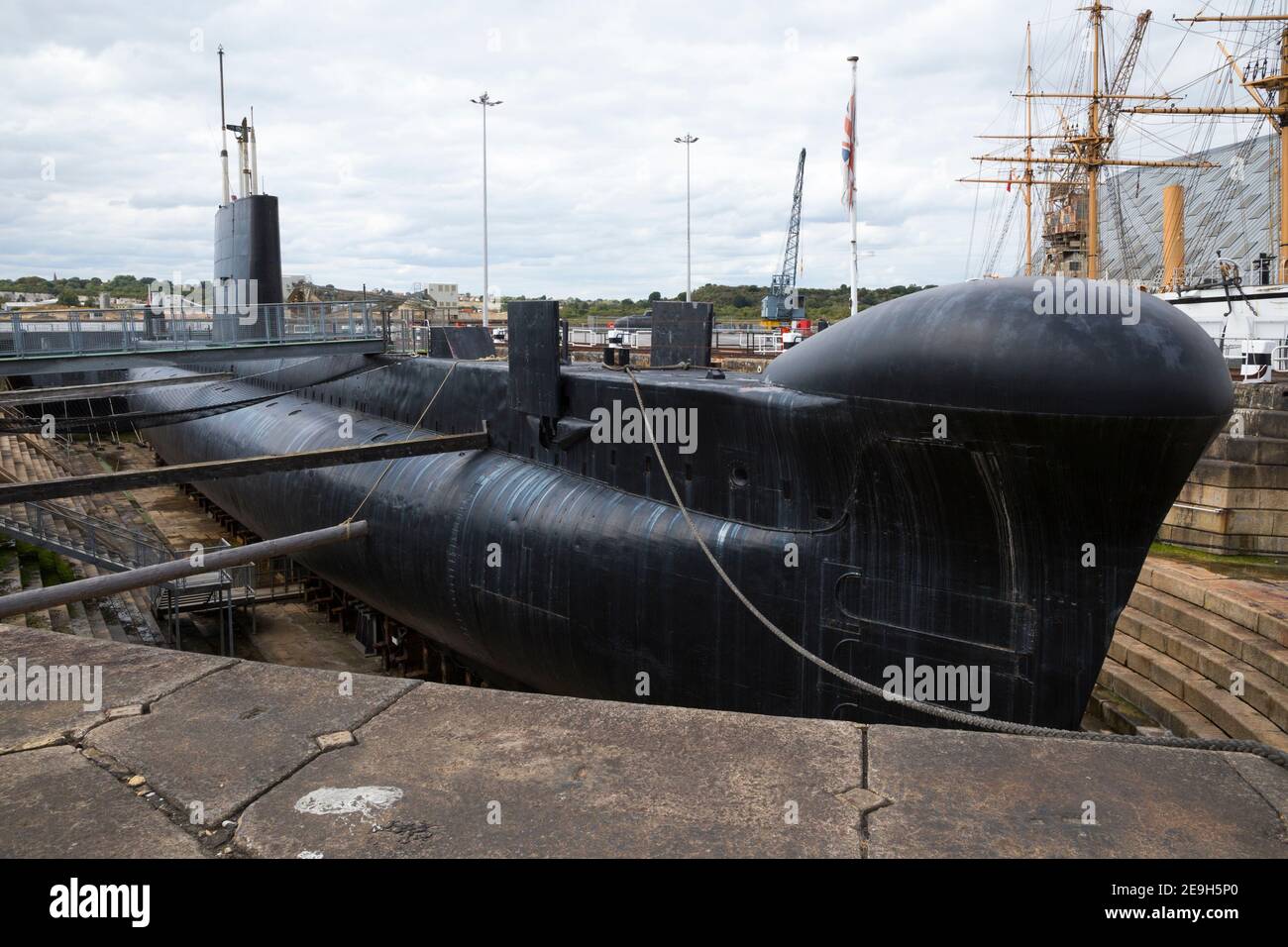 HM sous-marin Ocelot, un sous-marin de la Royal Navy de classe Oberon. Le bateau diesel - électrique est maintenant exposé en quai sec à l'historique Dockyard / Dockyards Chatham dans le Kent. ROYAUME-UNI. (121) Banque D'Images