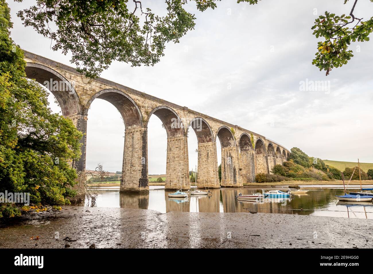 Viaduc de Saint-Allemands, Cornouailles Banque D'Images