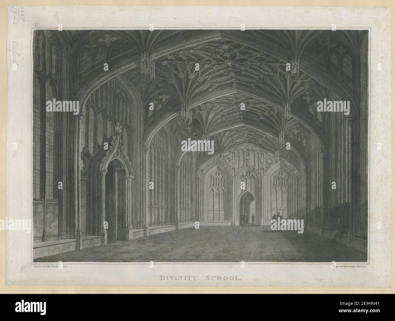 ÉCOLE DE DIVINITÉ. Auteur Skelton, Joseph 35.19.c. Lieu de publication: [Oxford] Éditeur: [Oxford University Press] Date de publication: [1816] Type d'article: 1 imprimé Moyen: Gravure et gravure Dimensions: Feuille 38.0 x 52.0 cm (taillée sous le platemark le long du bord inférieur) ancien propriétaire: George III, Roi de Grande-Bretagne, 1738-1820 Banque D'Images