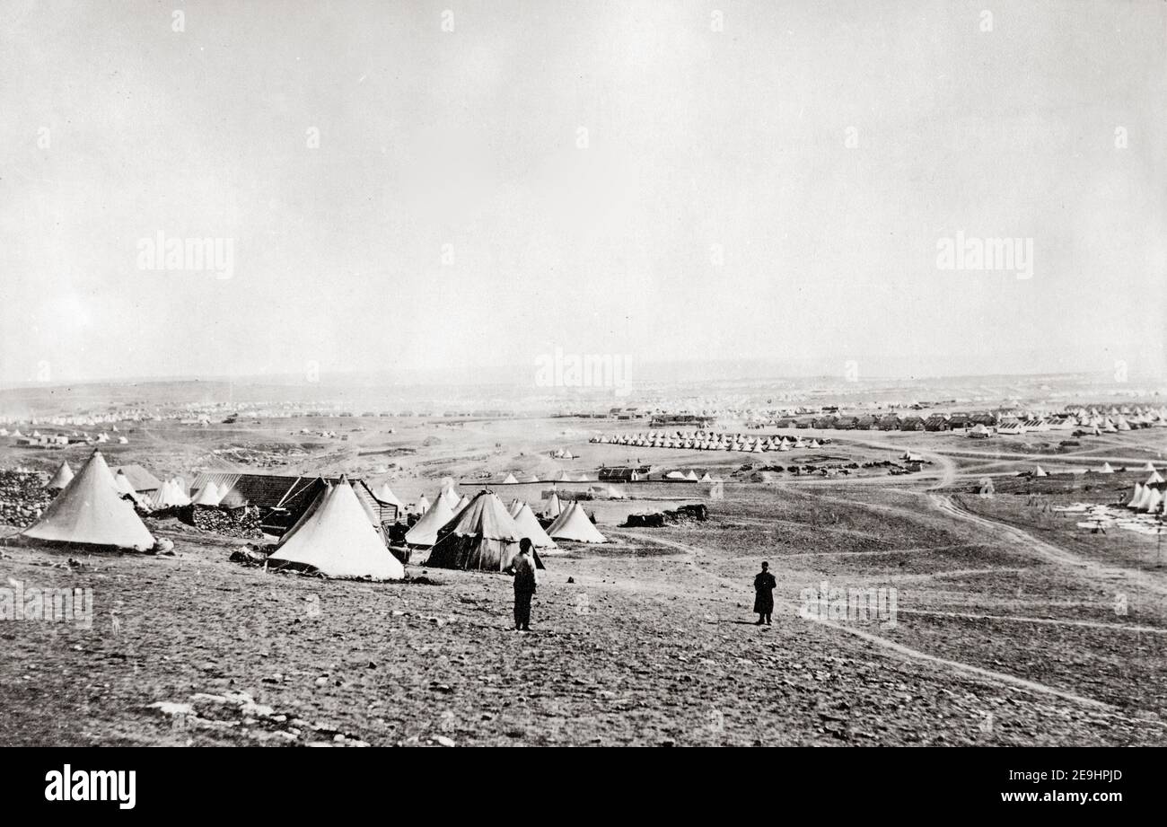 Photographie du XIXe siècle - Roger Fenton (1819-1869), Guerre de Crimée, le plateau de Sebastopol, Crimée 1850 Banque D'Images