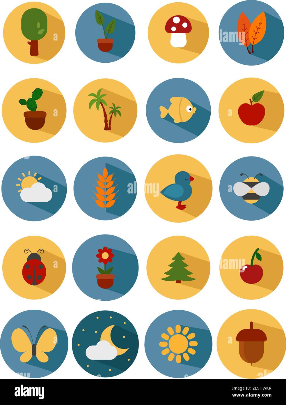 Nature en automne, illustration, vecteur sur fond blanc. Illustration de Vecteur