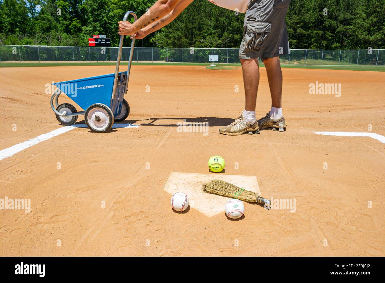 Alabama Alexander City Charles Bailey Sportplex, marquage de terrain de base-ball diamant, Banque D'Images
