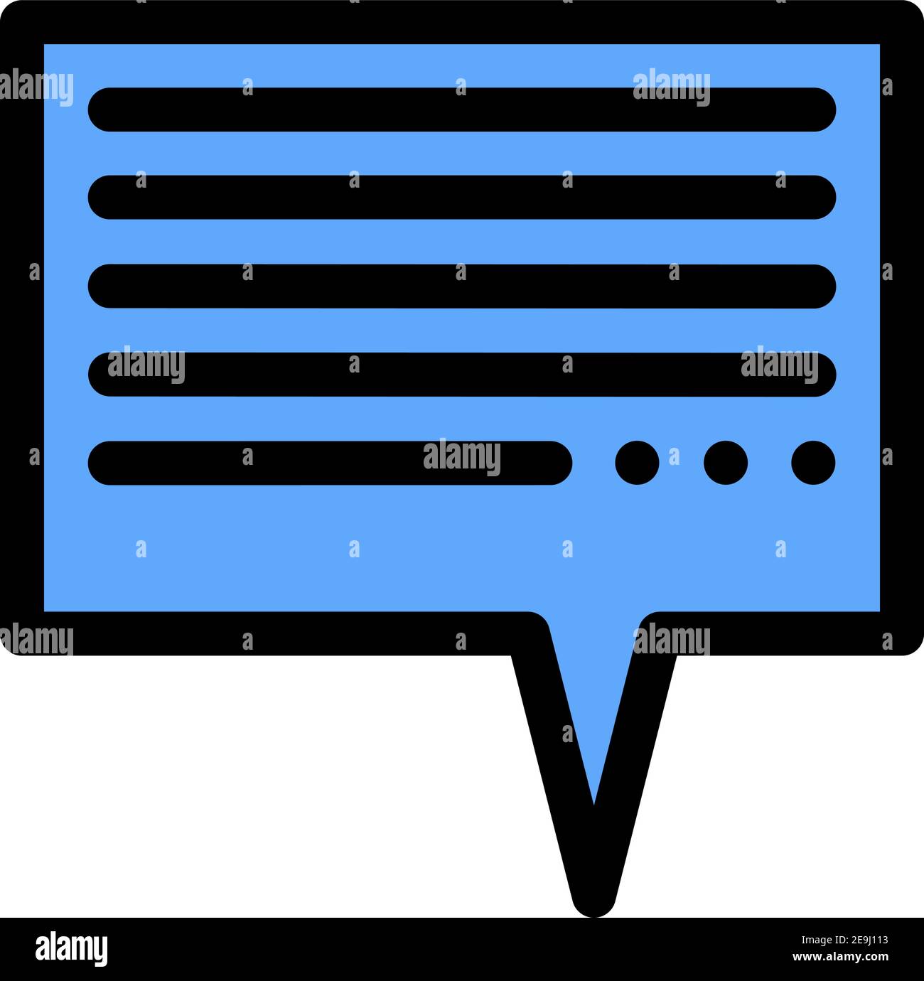 Notification d'actualités bleue, illustration, vecteur sur fond blanc. Illustration de Vecteur
