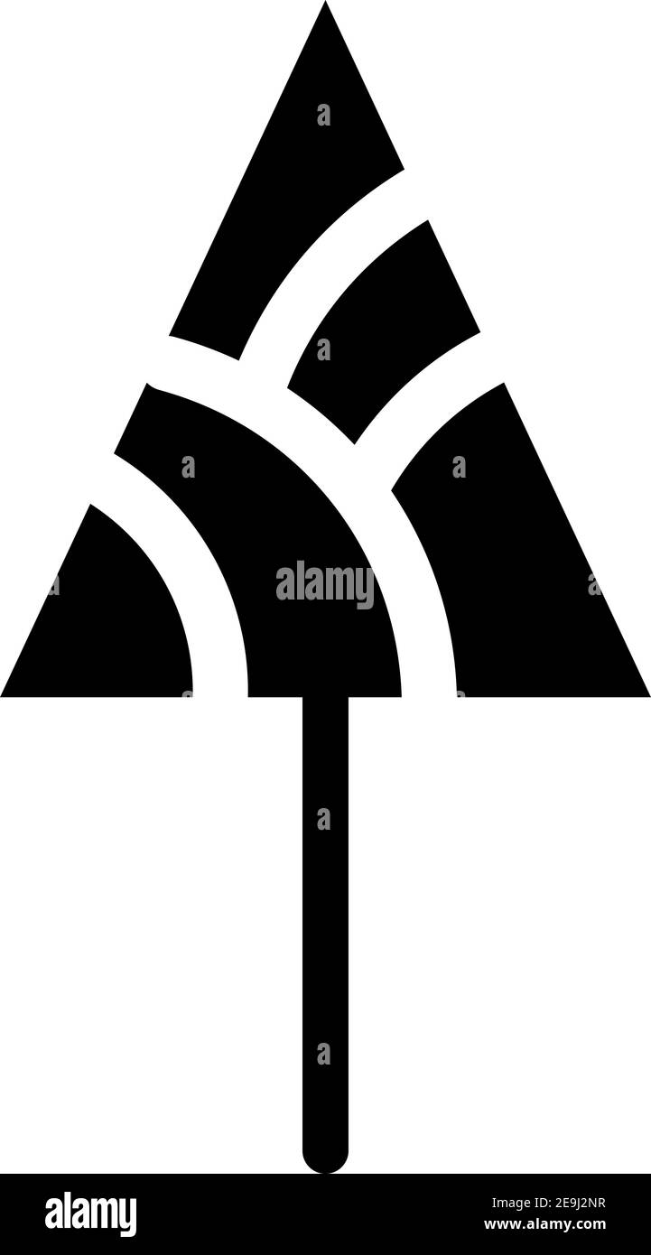 Arbre noir décoratif en forme de triangle avec des lignes blanches, illustration, vecteur sur fond blanc. Illustration de Vecteur