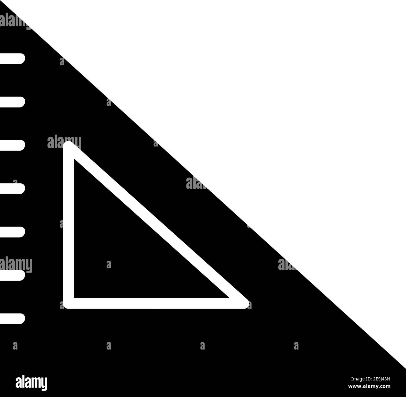Règle triangulaire , illustration, vecteur sur fond blanc. Illustration de Vecteur