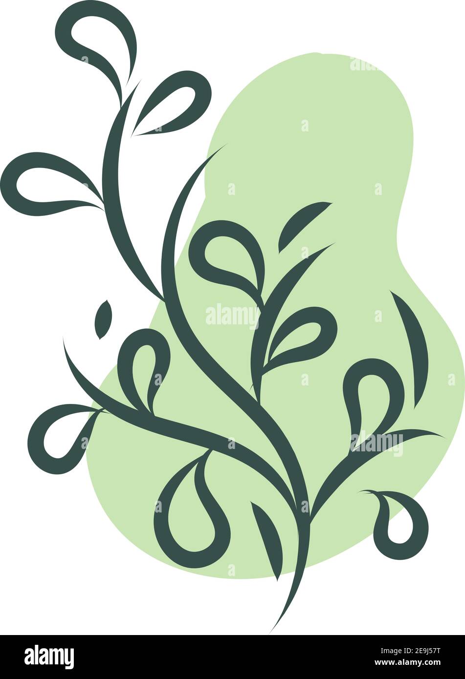 Herbe verte, illustration, vecteur sur fond blanc. Illustration de Vecteur
