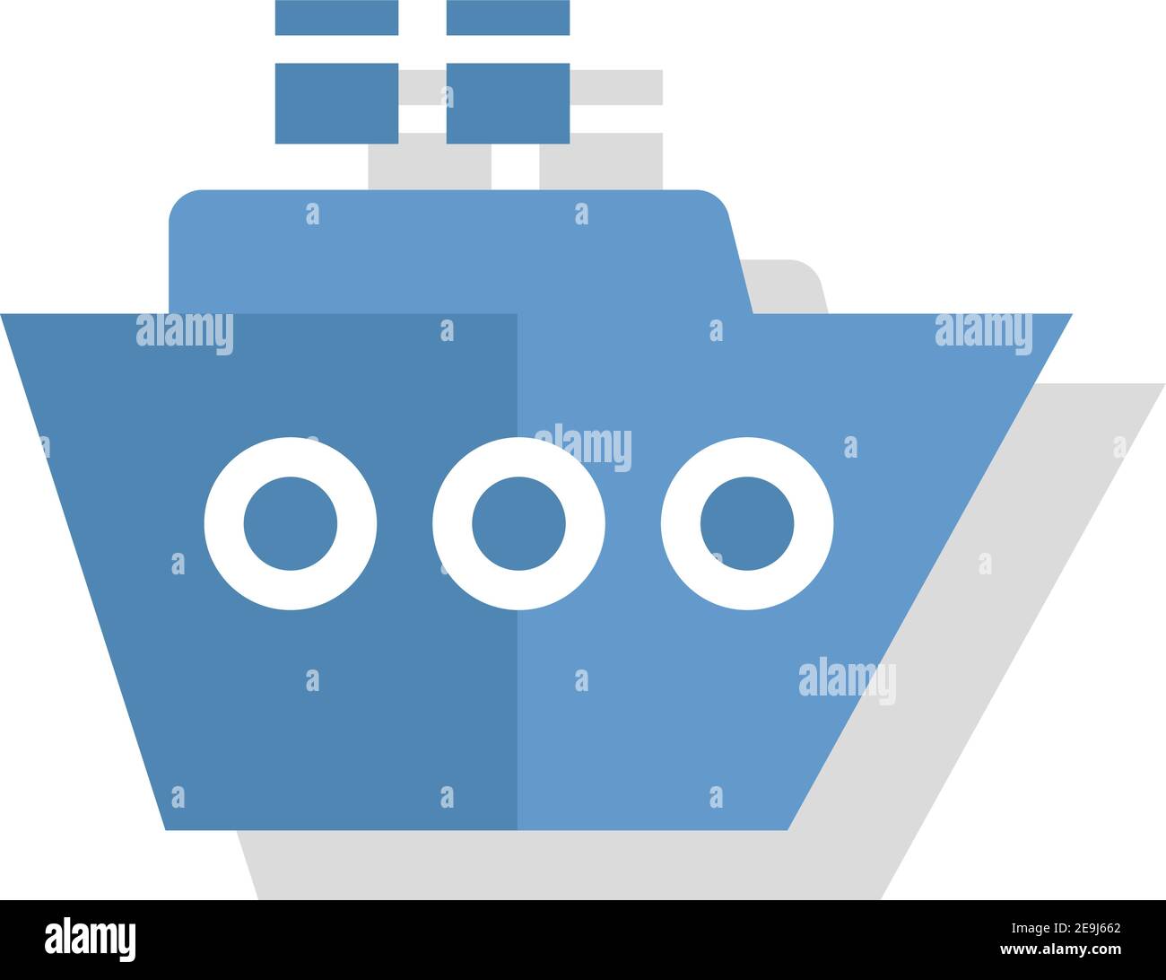 Bateau bleu, illustration, vecteur sur fond blanc. Illustration de Vecteur