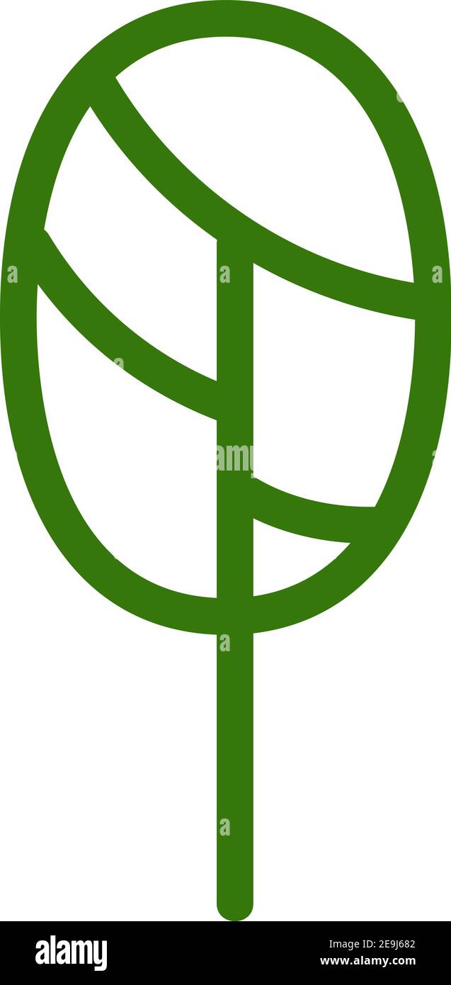 Arbre vert en forme de cercle minimal, illustration, vecteur sur fond blanc. Illustration de Vecteur