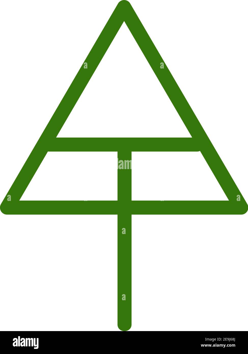 Arbre triangle vert, illustration, vecteur sur fond blanc. Illustration de Vecteur