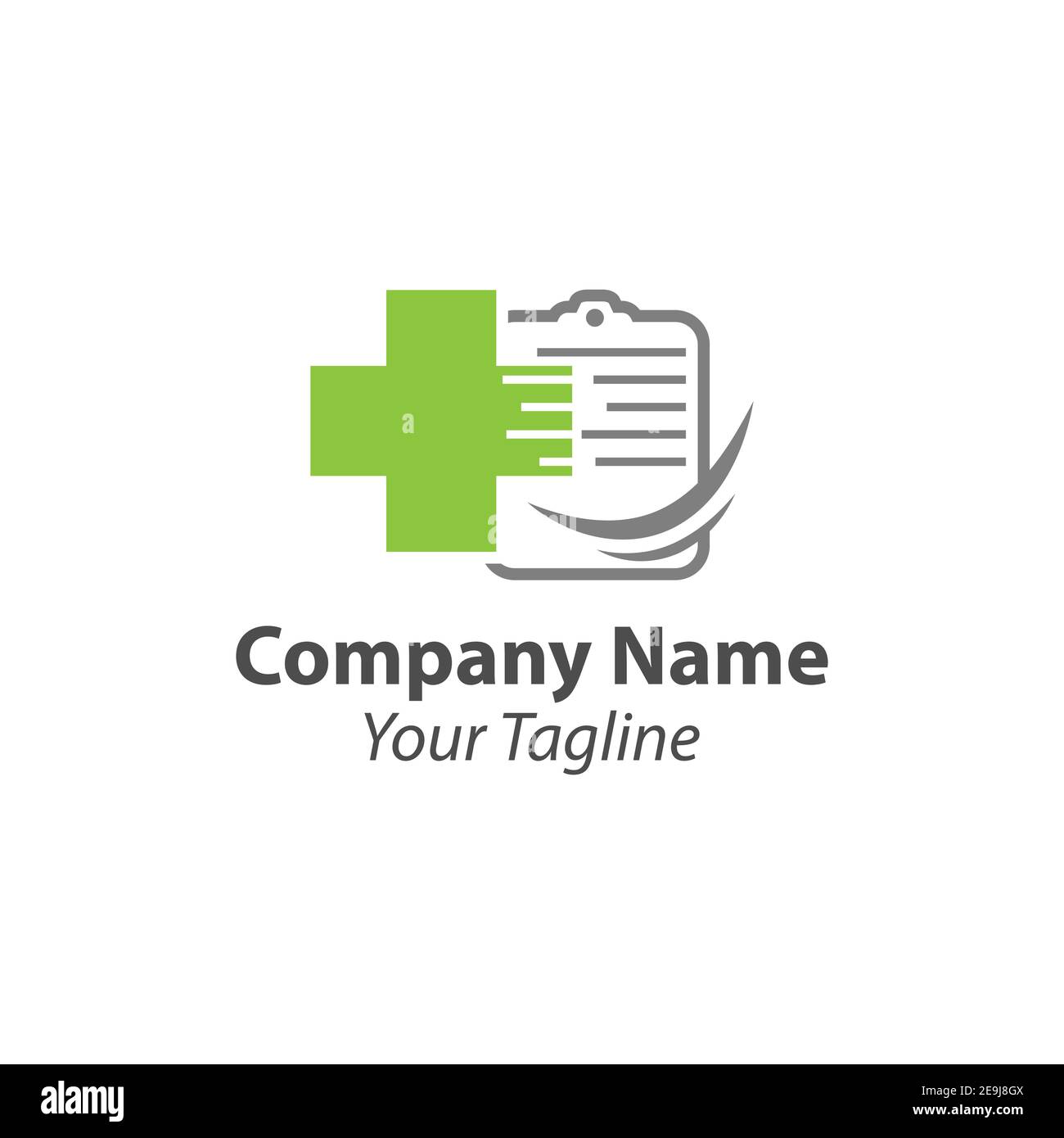 Modèle de logo vecteur de données médicales. Ce modèle utilise le symbole stéthoscope. Convient aux hôpitaux ou aux entreprises de santé. Illustration de Vecteur