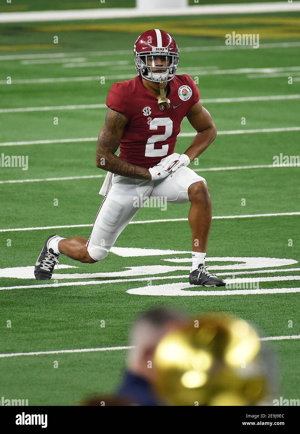 (PHOTOS DU FICHIER).l'ancien Alabama Crimson Tide défensive back (2) Patrick Surtain II est prévu pour la 1ère ronde de la NFL Draft 2021, ici il est photographié le 1er janvier 2021 contre notre Dame Fighting Irish, la NFL Draft aura lieu à Cleveland, Ohio le 29 avril, 2021.(crédit obligatoire : Jose/MarinMedia.org/Cal Sport Media) (photographe complet absolu et crédits requis) Banque D'Images