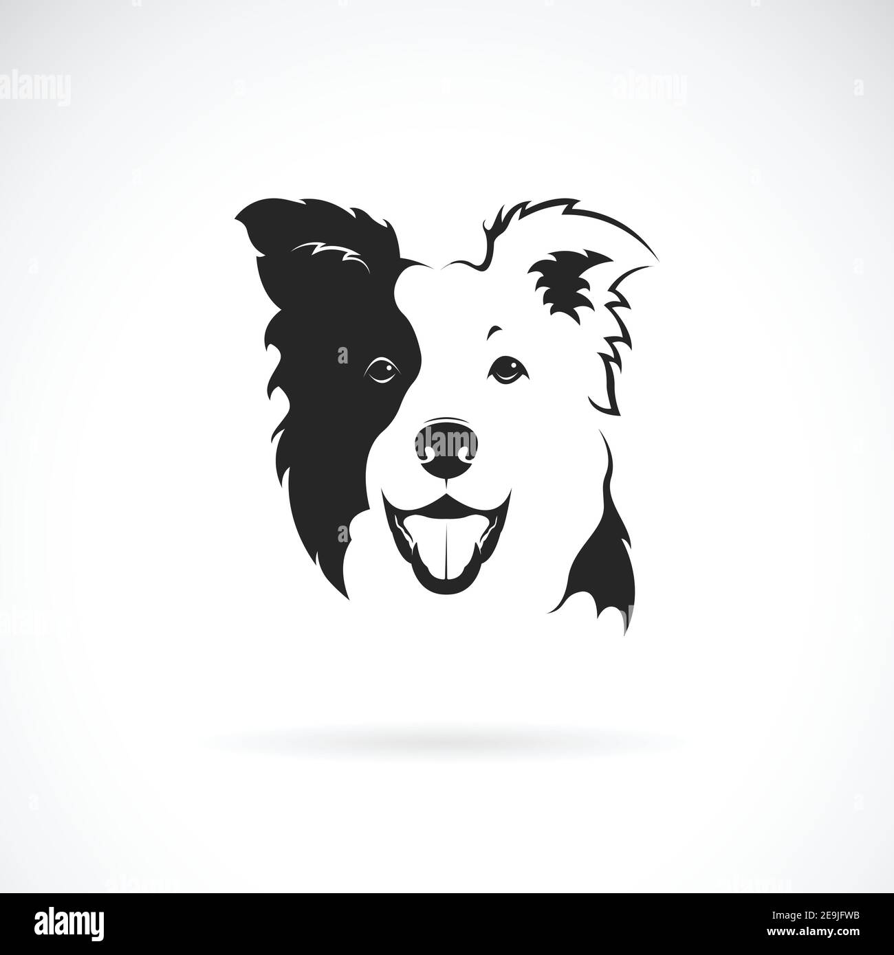 Vecteur d'un chien collie sur fond blanc. Animaux de compagnie. Animal. Logo ou icône de chien. Illustration vectorielle superposée facile à modifier. Illustration de Vecteur