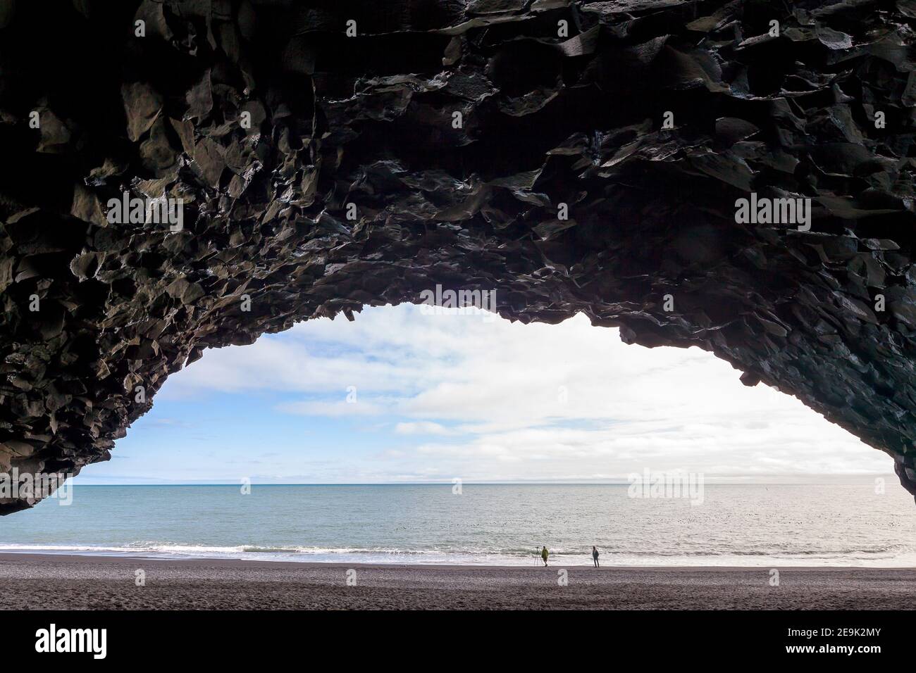 Les colonnes de basalte près de Vik, l'Islande. Banque D'Images