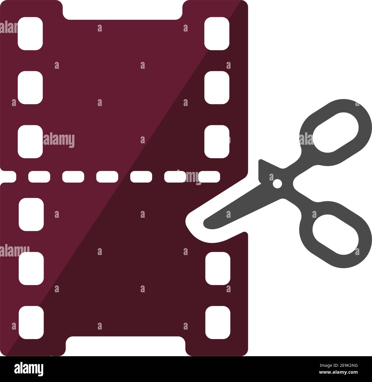 Edition de film , illustration de l'icône de vecteur d'édition de vidéo Illustration de Vecteur