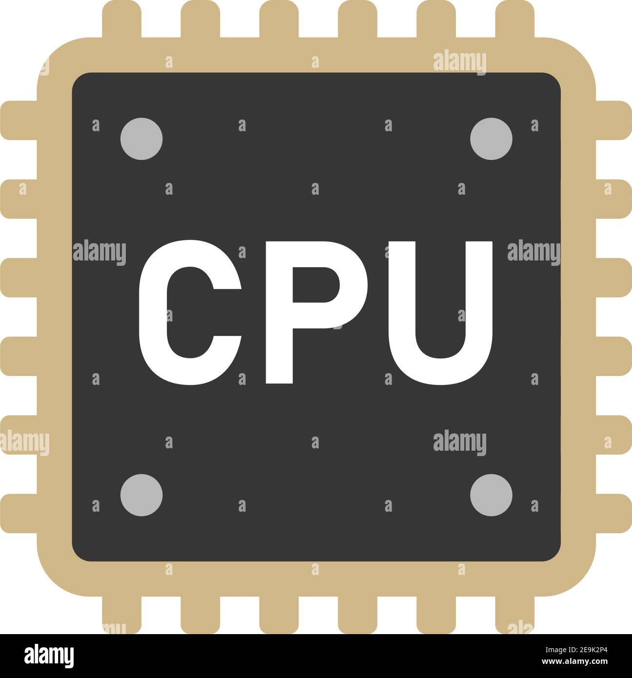 Illustration de l'icône de vecteur CPU de l'ordinateur Illustration de Vecteur