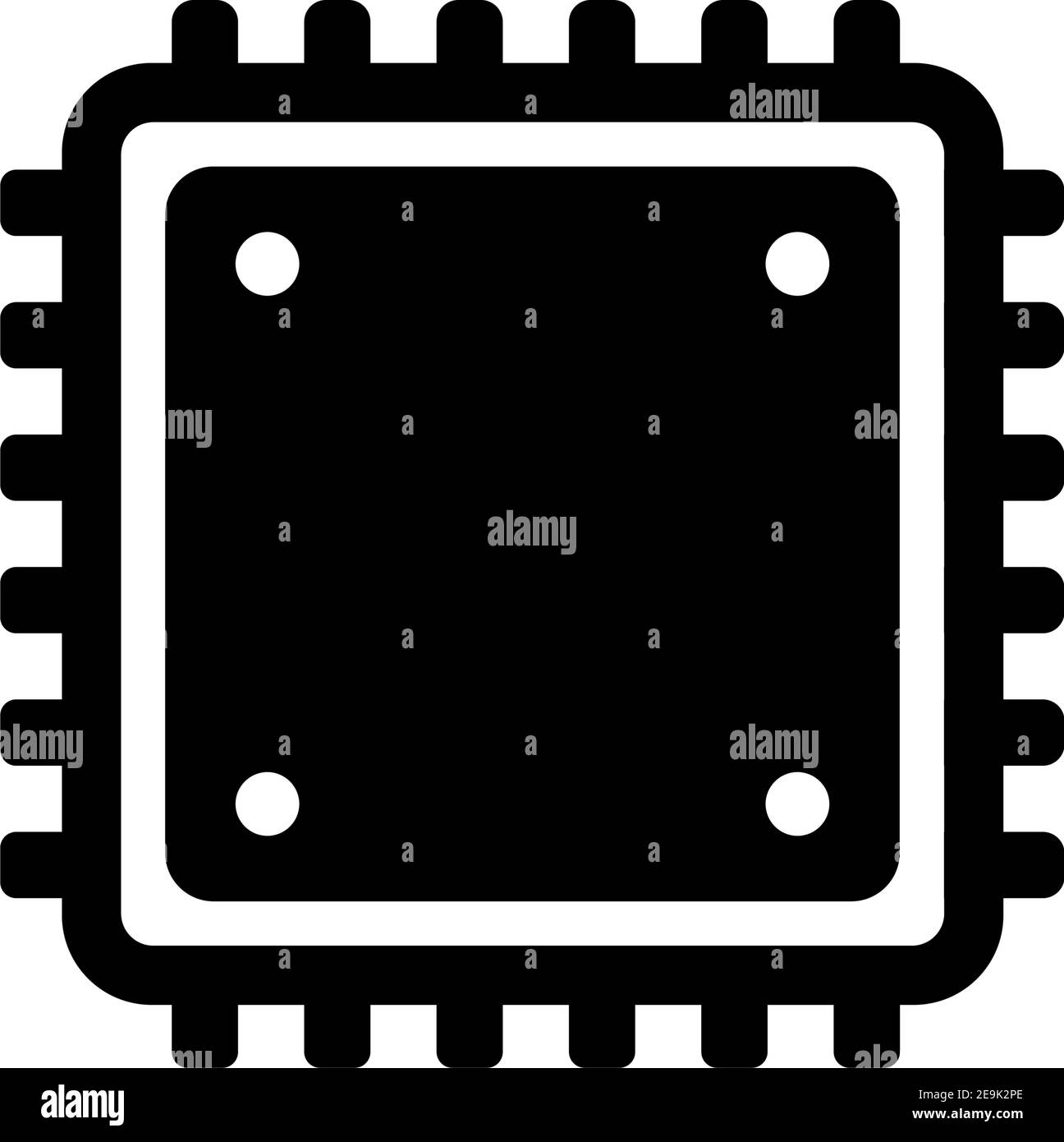 Illustration de l'icône de vecteur CPU de l'ordinateur Illustration de Vecteur