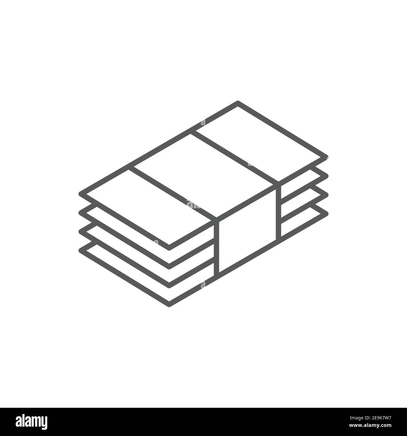 Icône de facture d'argent, couleur, ligne, signe vectoriel de contour, pictogramme de style linéaire isolé sur blanc. Symbole, illustration du logo Illustration de Vecteur