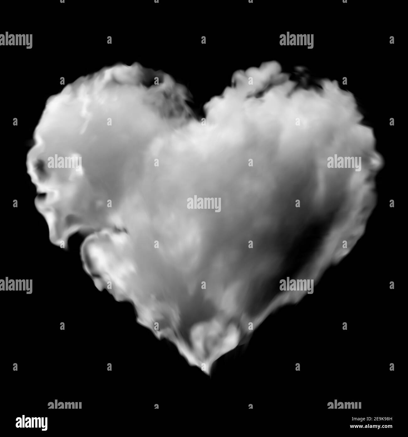 Nuage en forme de coeur dans le ciel bleu. Illustration de la Saint-Valentin Illustration de Vecteur