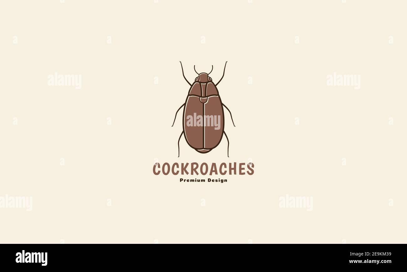 cockroach coloré simple logo vecteur icône symbole graphique dessin illustration Illustration de Vecteur