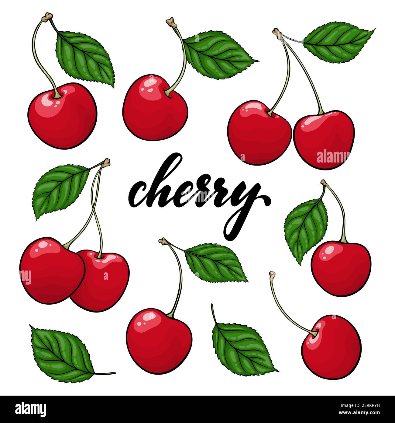 Fruit drawing sketch clipart Banque d'images vectorielles - Alamy