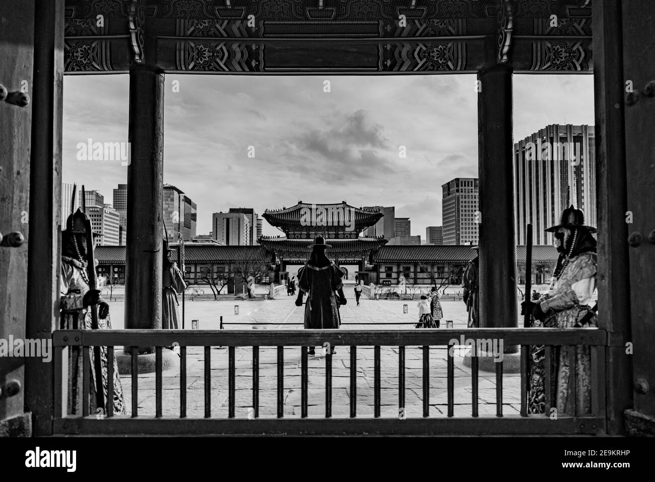 Palais Gyeongbokgung passé Banque D'Images