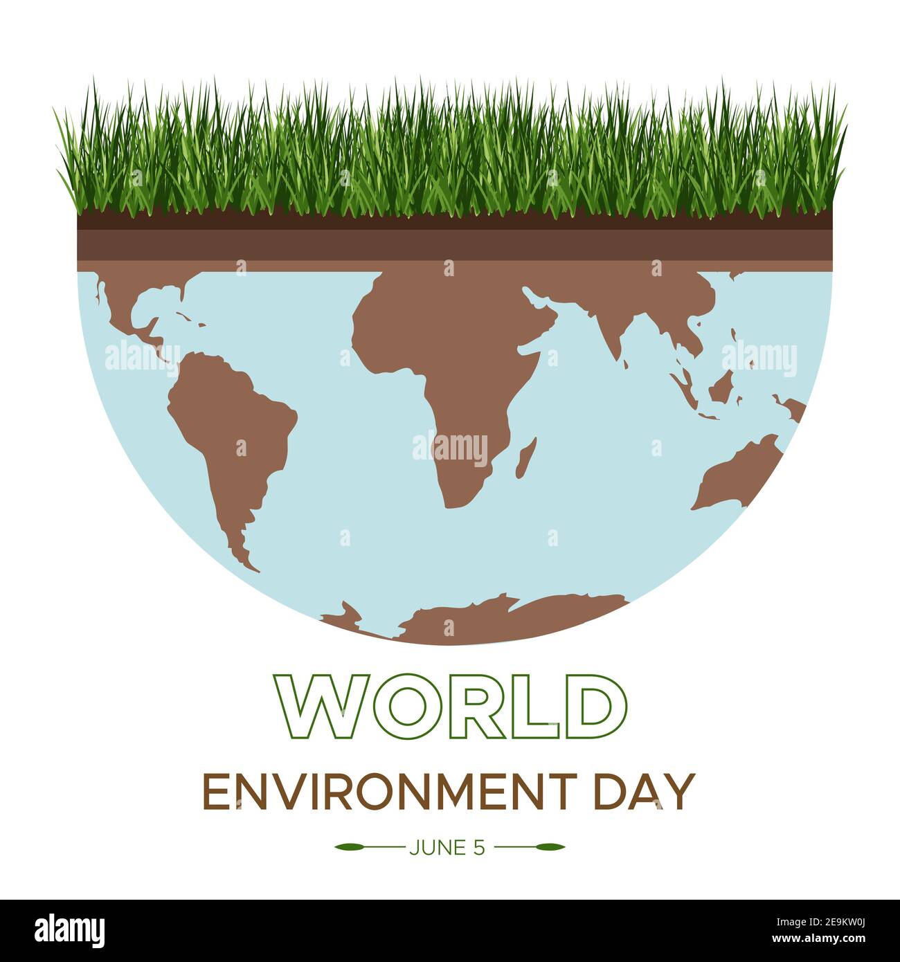 Journée mondiale de l'environnement - illustration vectorielle d'un concept environnemental pour sauver le monde. Isométrique sur le soin de la terre. Convient pour accueillir Banque D'Images