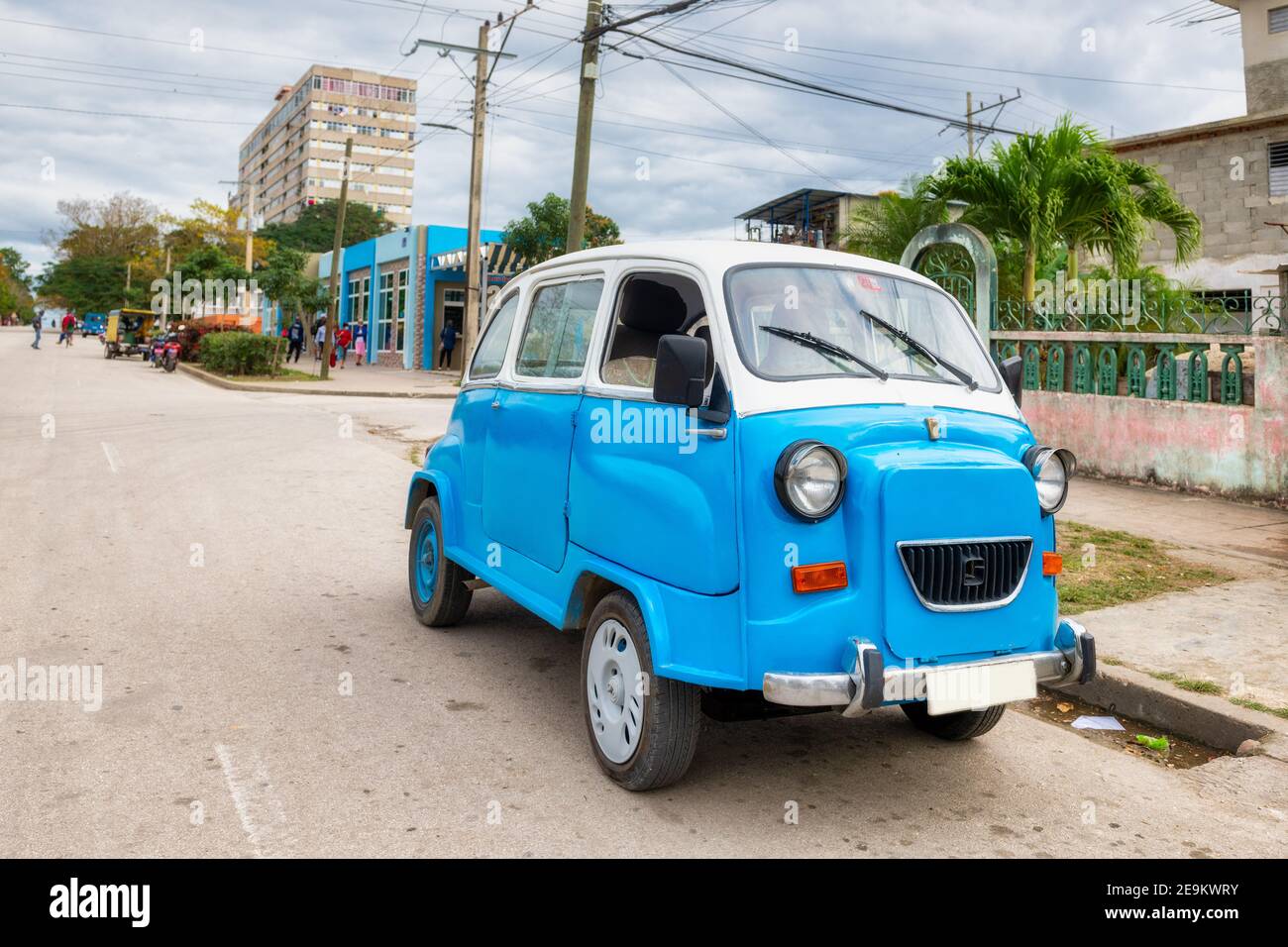 Fiat 600, voiture ancienne à Cuba Banque D'Images