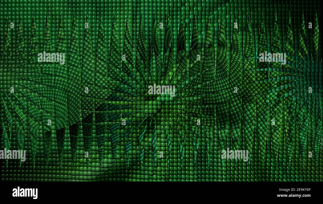 Arrière-plan de texture abstraite avec sphères vertes. Design, Art Banque D'Images