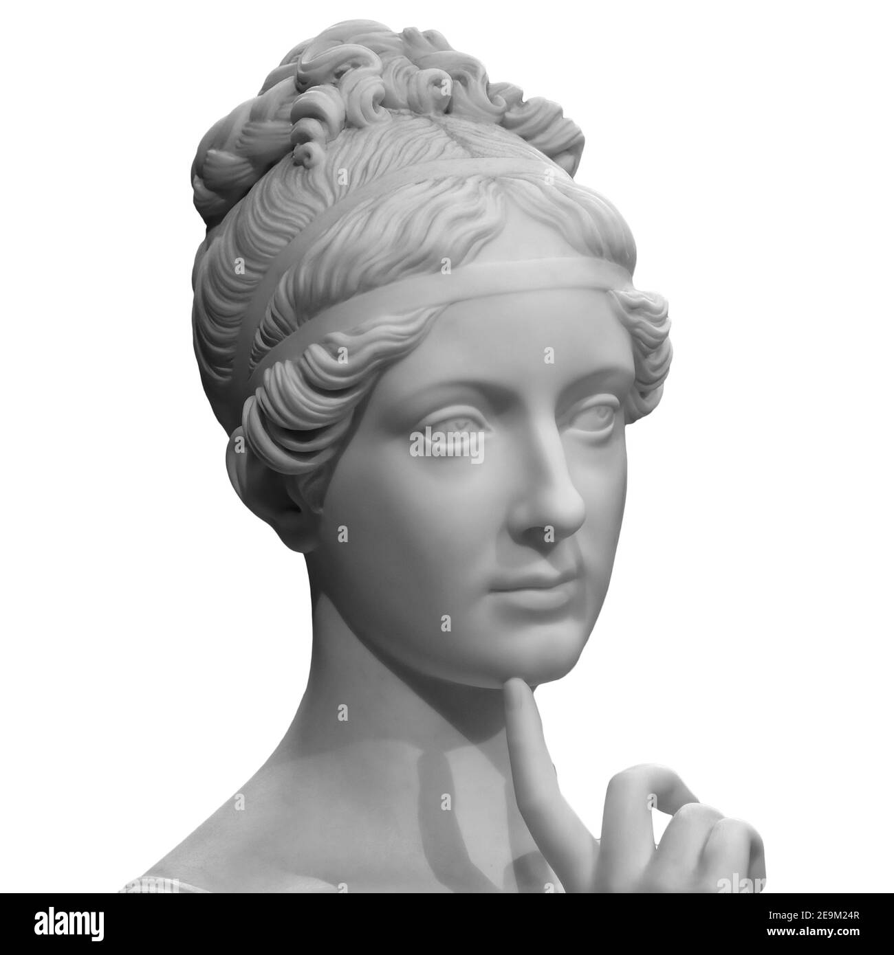 Ancienne tête de sculpture en marbre blanc de la jeune femme. Statue de  sensuelle Renaissance art ère femme de style ancien. Face isolée sur fond  blanc Photo Stock - Alamy