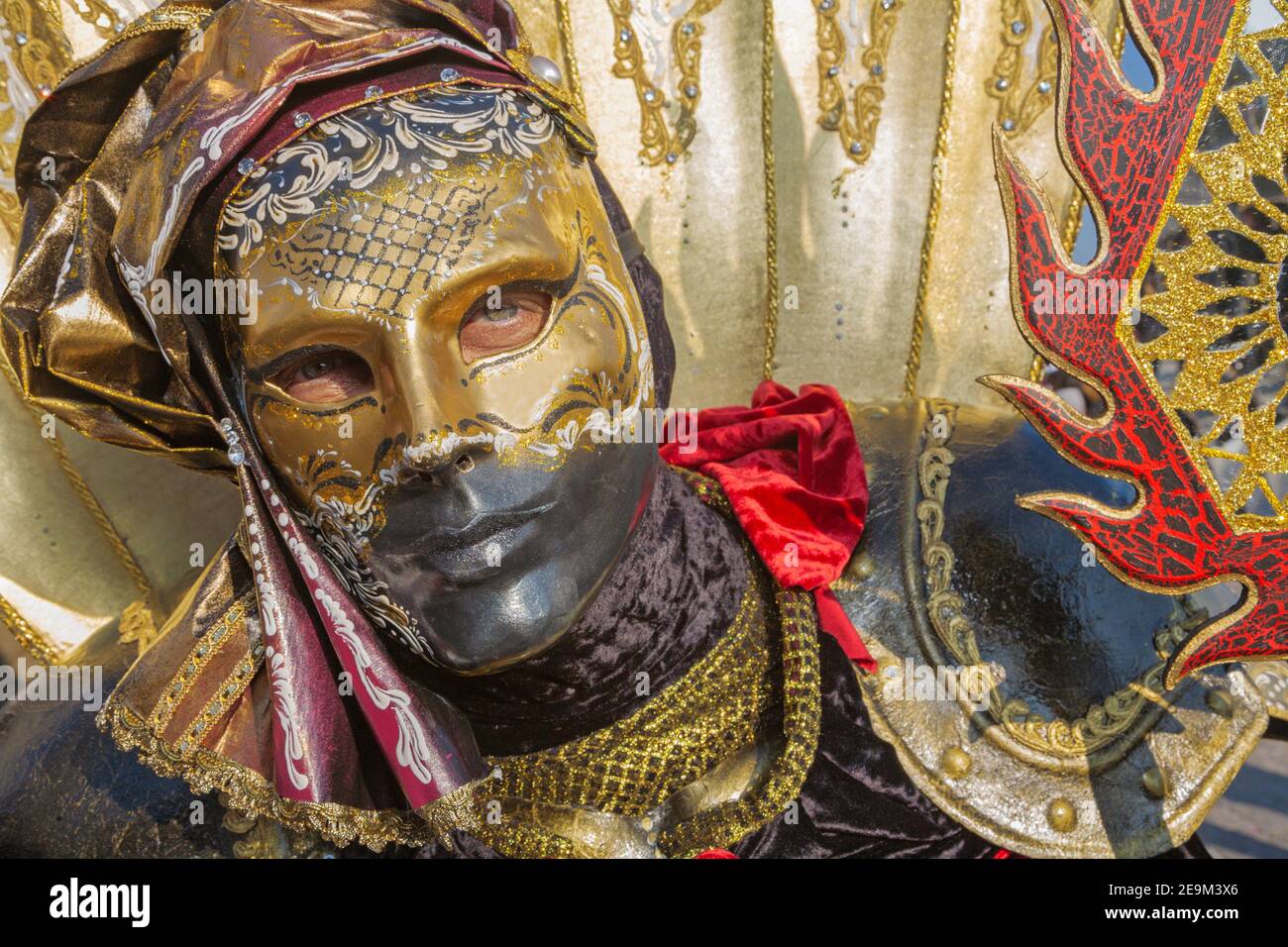 Venise, Italie - 26 février 2011 : Carnaval de masque de luxe Banque D'Images