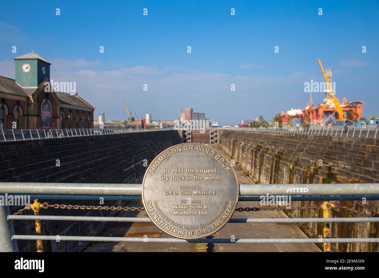Royaume-Uni, Irlande du Nord, Belfast, Titanic's Dock and Pump House Banque D'Images