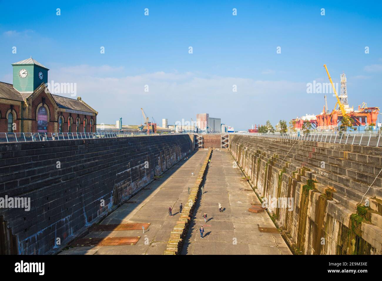 Royaume-Uni, Irlande du Nord, Belfast, Titanic's Dock and Pump House, Dry dock où titanic s'est assis à la veille de son premier et dernier voyage en avril Banque D'Images
