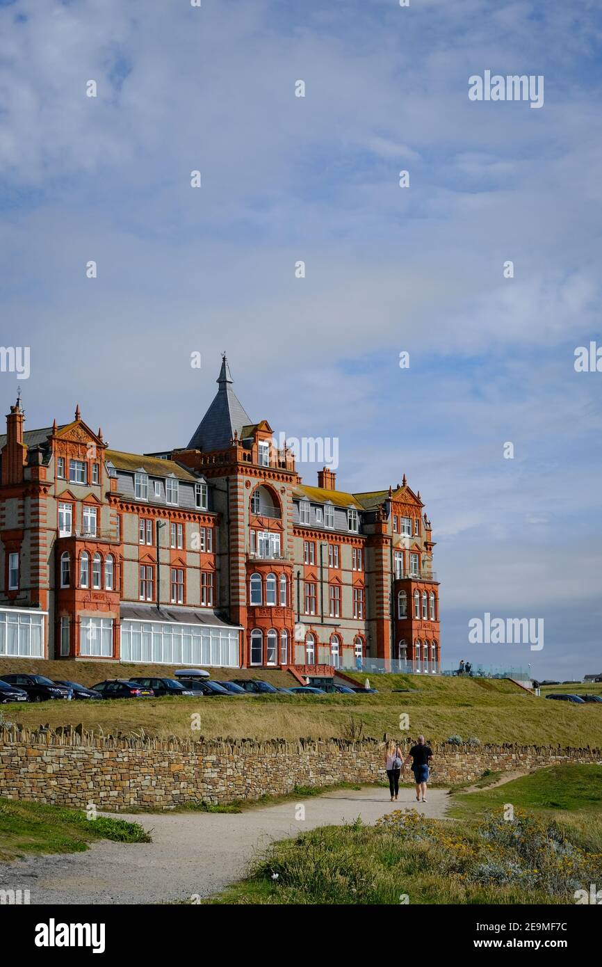 The Headland Hotel, Newquay, Cornwall, Royaume-Uni. Banque D'Images